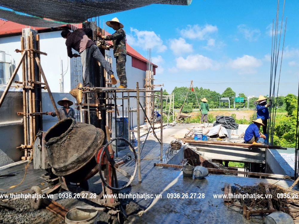 xây nhà trọn gói quận Long Biên Thạch Bàn đổ bê tông mái 3 1