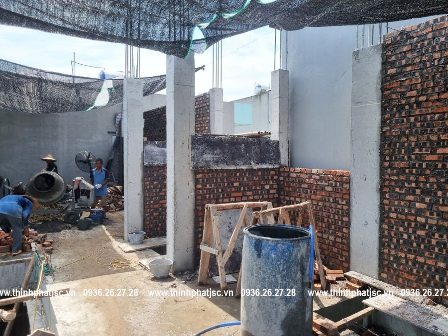 xây nhà trọn gói quận Long Biên Thạch Bàn đổ bê tông mái 3 10