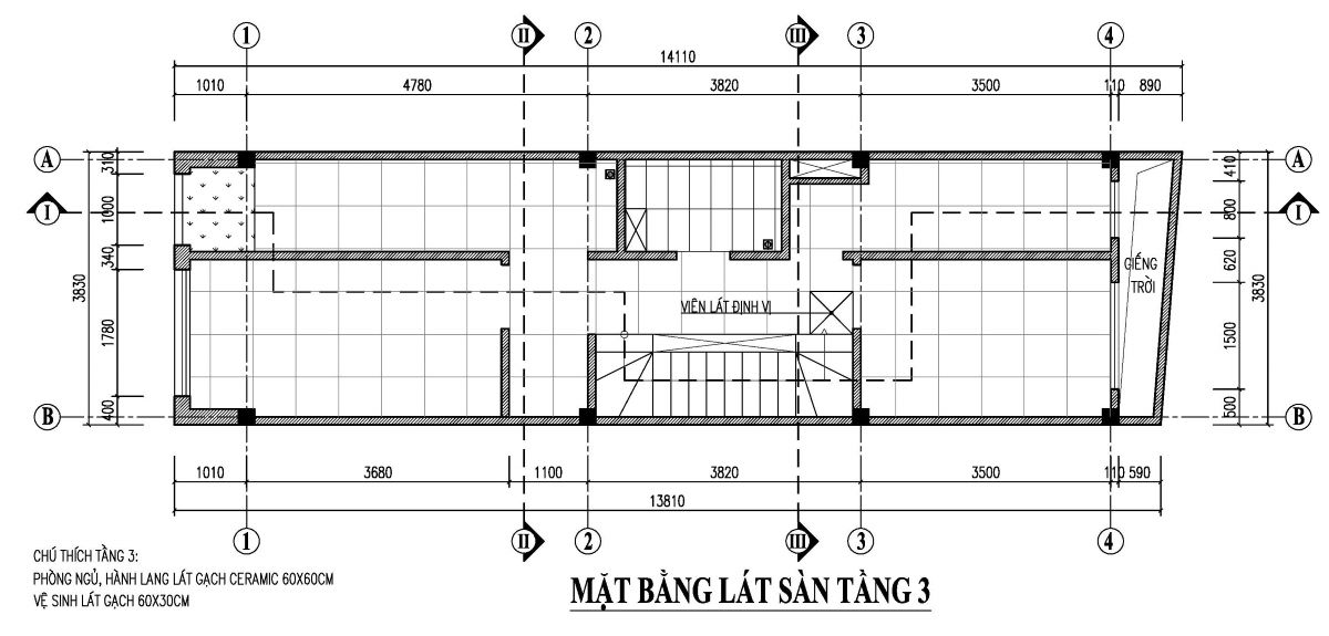 bản vẽ nhà phố 50m2 3 tầng 1 tum 12