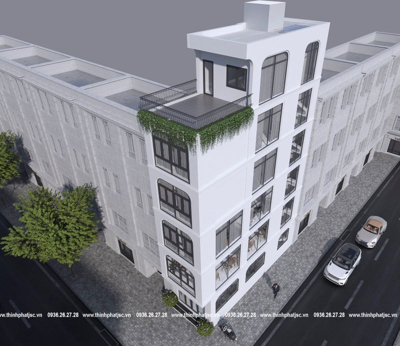 thiết kế nhà phố 5 tầng 1 tum tại quận Đống Đa 1