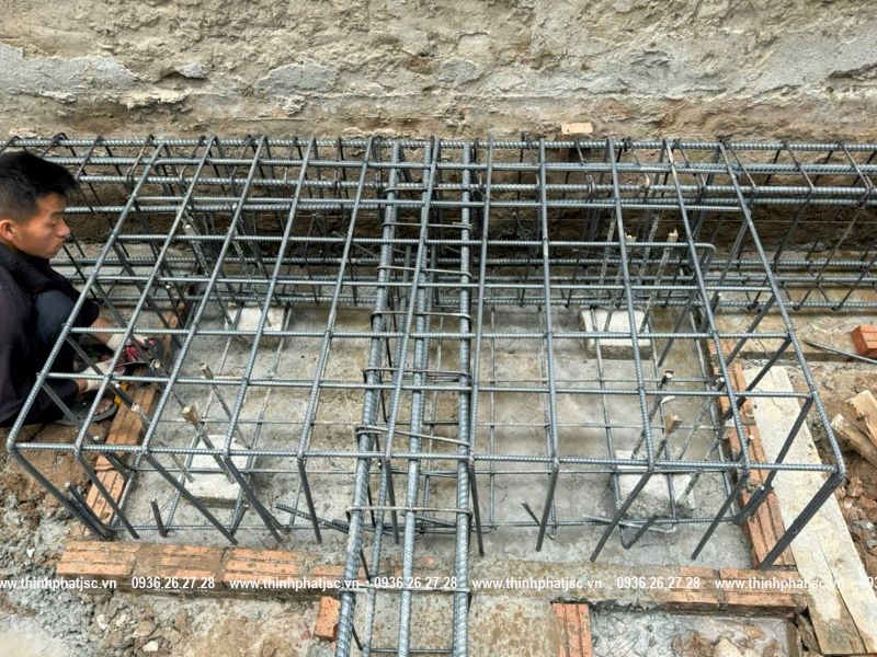 xây nhà trọn gói quận hà đông anh Phương móng 1
