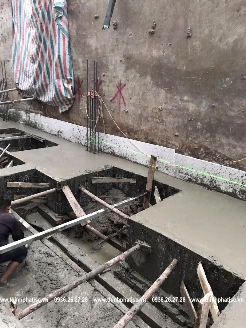 xây nhà trọn gói quận hà đông anh Phương móng 12