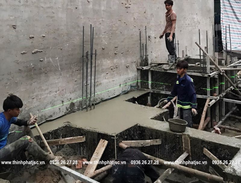 xây nhà trọn gói quận hà đông anh Phương móng 13