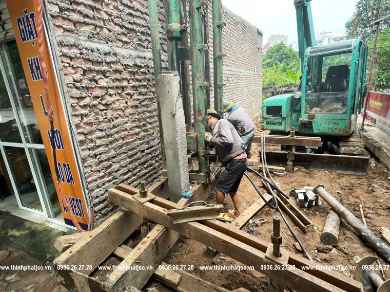 Khởi công xây nhà trọn gói tại quận Long Biên - Nhà anh Quân