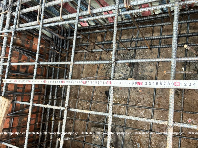 xây nhà trọn gói quận Long Biên anh Quân giang biên móng 4