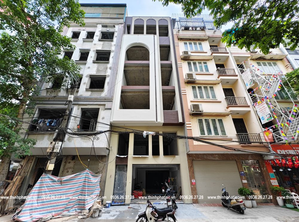 Tiến độ công trình xây nhà trọn gói tại Đền Lừ, Hoàng Mai tháng 06/2025